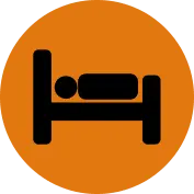 icon of figure lying in bed